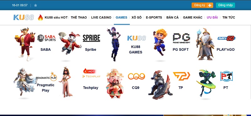 Khám phá kho trò chơi đa dạng tại KUBET
